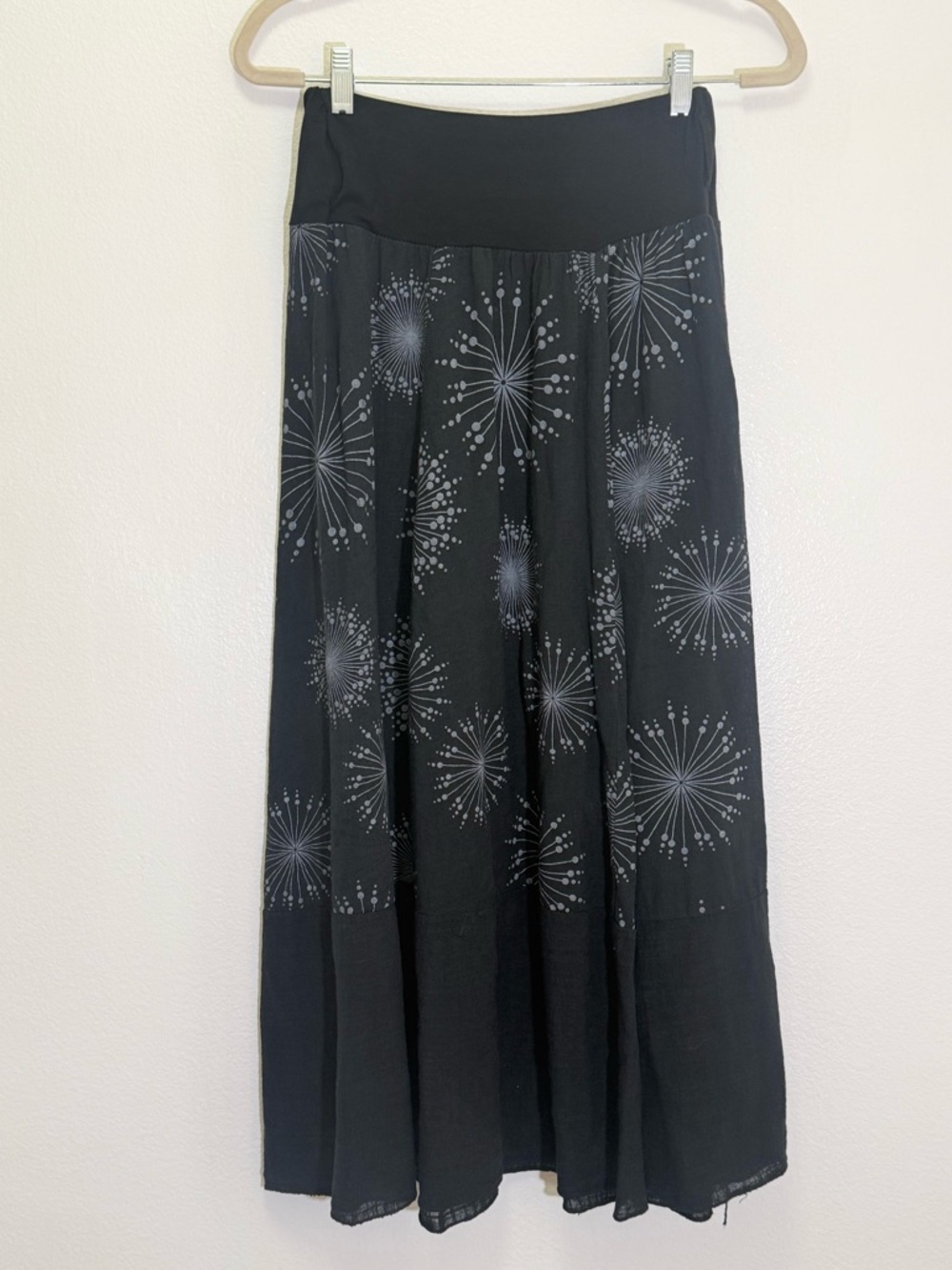Black Linen Maxi Skirt - US size S/M